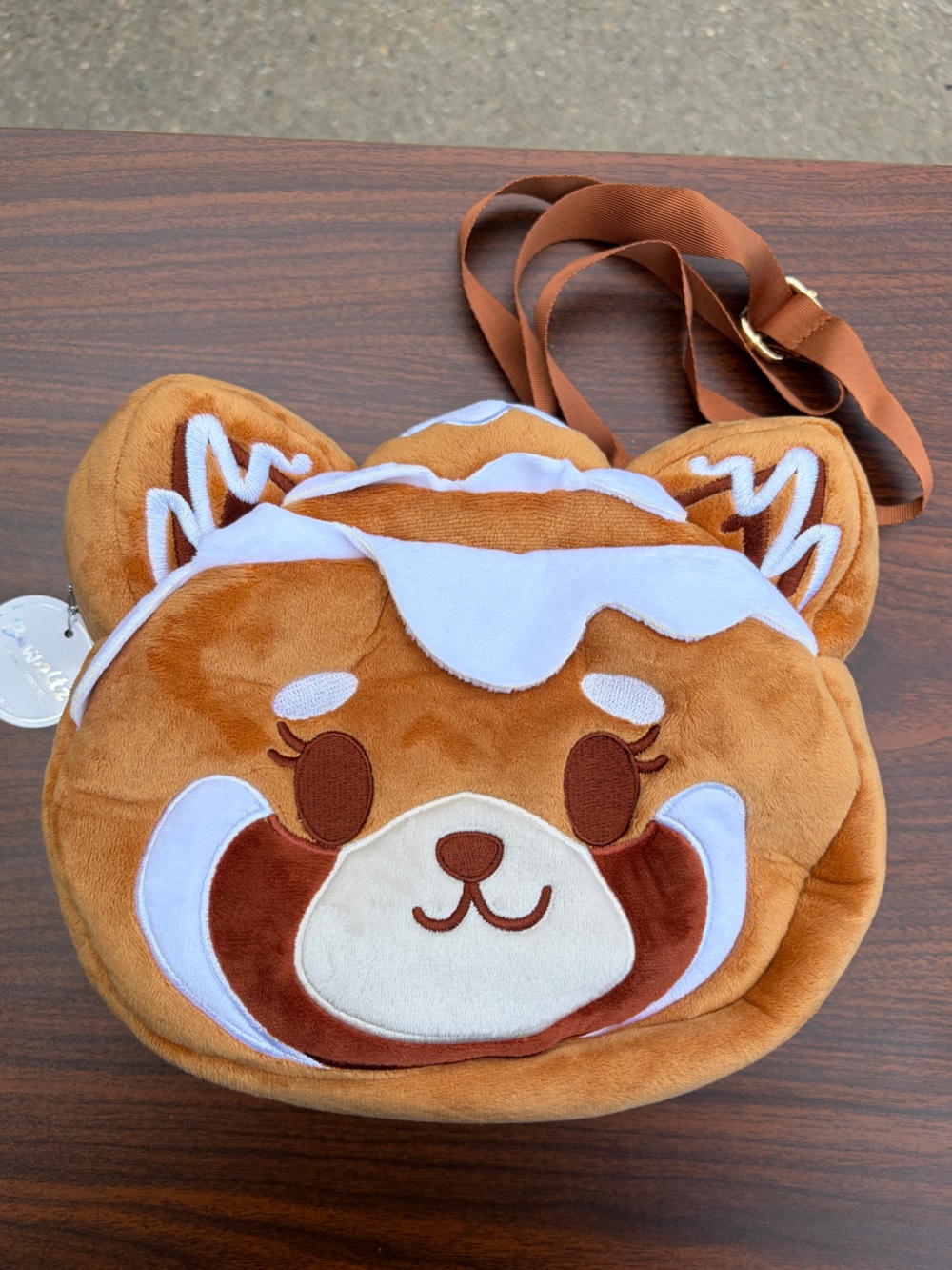 Bewaltz Cinnamon Roll Brown Bear Plush Crossbody Bag – New With Tags